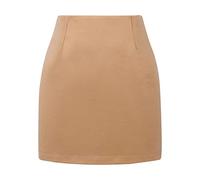 Damen Kurze Winterrock Winter Rock In A-Linie Hüften Umwickelter Wolle Elegant Dicker Frauenrock (Beige, S)