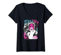 Damen Lady Gaga Artpop Collage Popmusik Glamour T-Shirt mit V-Ausschnitt