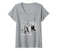 Damen Lady Gaga Offizielles Joanne White Foto T-Shirt mit V-Ausschnitt