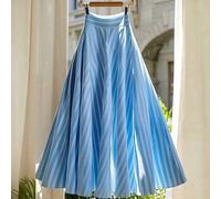 Damen Lässig A-Linien gestreifter Rock