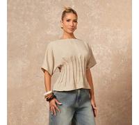 Damen Lässig Pendler Elegante einfarbige Fledermausärmel Bluse Business Frühling/Sommer