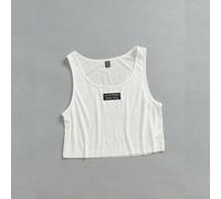 Damen lässiges, weites U-Ausschnitt Crop Tank Top