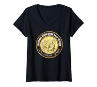 Damen Lakota Code Talkers vom Stamm der Cheyenne River Sioux T-Shirt mit V-Ausschnitt