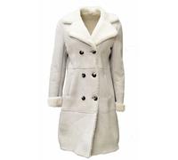 Damen Lammfellmantel Marie in Velour Hellgrau