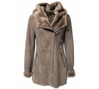 Damen Lammfellmantel MDW-807 in Taupe