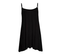 Damen LANG CAMI Swing Kleid Leibchen MIT Spaghetti-TRÄGERN Totenkopf & Rose Totenkopf Rosen Aztek SCHOTTENKARO Comic 22 24 26 ÜBERGRÖßE ÄRMELLOSES TOP - Schwarz, 40