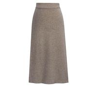 Damen Lang Strickrock High Waist Gestrickt Elegant Rock Frühling Herbst Winter Warm Dehnbarer Strickrock Einfarbig Maxi Faltenrock Slim Fit Winterrock Freizeitrock Stretch Business Rock (Khaki, S)