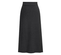 Damen Lang Strickrock High Waist Gestrickt Elegant Rock Frühling Herbst Winter Warm Dehnbarer Strickrock Einfarbig Maxi Faltenrock Slim Fit Winterrock Freizeitrock Stretch Business Rock (Dark Gray, M)