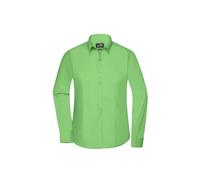 James & Nicholson Damenbluse Poplin Langarm - Taillierte Bluse in pflegeleichtem Materialmix | Farbe: Lime-Green | Grösse: 3XL