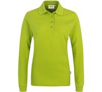 HAKRO Damen Longsleeve-Poloshirt Mikralinar® 215, kiwi, Größe L (Arbeitshemd & Arbeitsshirt)