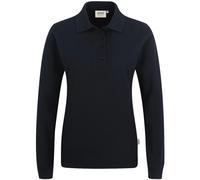 Women-Longsleeve-Poloshirt Performance, Schwarz, XL