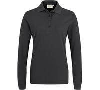 Damen-Langarm-Poloshirt "PERFORMANCE" 215 karbongrau L