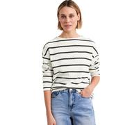 Langarm Shirt im Strick-Look Schwarz 42