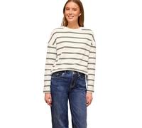 Street One Studio Frauen Langarm Shirt mit Rundhals im Loose Fit in Grün, Gr: 36