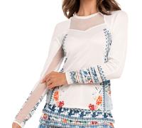 Damen Langarm-T-Shirt Lucky in Love Playing In Paradise L/S - aegean blue - Türkis (XS)