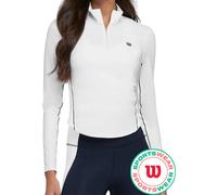 Damen Langarm-T-Shirt Wilson Brentwood Half-Zip Longsleeve - Weiß (L)