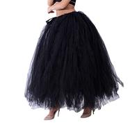 Damen Langer Tüllrock 5 Lagen Tüll Maxiröcke Elegante Hochzeit Röcke Frauen handgemachtes geschwollenes Tutu Tulle Rock Knie Länge Tüllrock Normale und Große Größen Karneval Soft