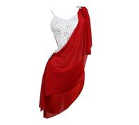 Damen Latein Kleid Salsa Tango Tanz Kleid Fransenkleid Glitzer Tanzkleid Flapper Tanzkostüm Für Latin Cha Cha Rumba Samba Tango,M