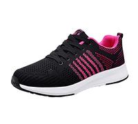 Damen Laufschuhe Atmungsaktiv Leichte Turnschuhe Sportschuhe Bequeme Running Sneaker Mesh-Obermaterial Joggingschuhe rutschfeste Mit DäMpfung FüR Walking Fitness Laufen Gym Sommer Outdoor