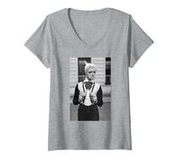 Damen Lead-Sänger Siouxsie Sioux of The Banshees 1976 T-Shirt mit V-Ausschnitt