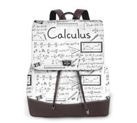 Damen-Leder-Rucksack, Geldbörse, Mathematik, Geometrie, G alculus, luxuriöser PU-Leder-Laptop-Rucksack für Arbeit/Reisen, Diebstahlschutz, 39,6 cm (15,6 Zoll), stilvolle strapazierfähige