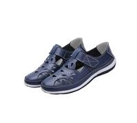 Damen Leder Sandalen Sale Frauen Geschlossene Sandaletten Aushöhlen Pantoffeln Atmungsaktiv Sandalette Outdoor Sport Trekking & Wandersandalen Verstellbare mit Klettverschluss Sandale Leichte Sandals