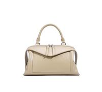 Damen Leder Tote Bag Lässige Handtasche Mit Reißverschluss Crossbody Umhängetasche Hobo Bags,Apricot