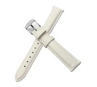 Damen-Lederarmband, kompatibel mit Casio Retro Small Square Watch LTP-1391 1094q, Studenten-Uhrenarmband(White-Steel-K1,17mm)