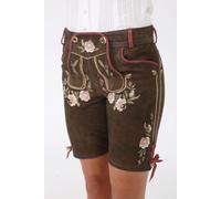Damen Lederhose - BETTY % - Krüger Madl - Bermuda - 037330-000-0007 Braun - Gr. - 34