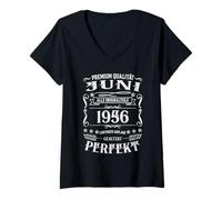 Damen Legenden zum 70. Geburtstag wurden im Juni geboren 1956 T-Shirt mit V-Ausschnitt