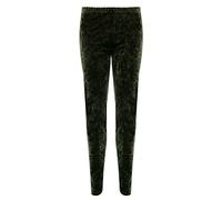 Damen-Leggings aus Samt für den Abend, samtig weich, grün, 38-40