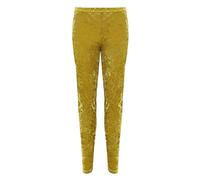 Damen-Leggings aus Samt, Plüsch, Samt, weiche Hose, senffarben, 24-26