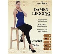 Damen Leggings Schwarz Baumwolle