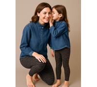 Damen Leggins mit Zebramuster ENVIE DE FRAISE Mama-Tochter-Capsule, Bio-Baumwolle schokolade Gr. 44/46