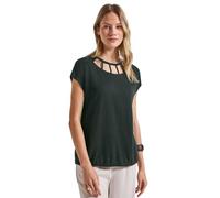 Street One Frauen Leinen-Look Shirt in Grün, Gr: 38