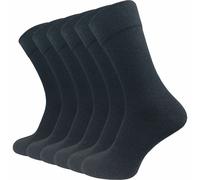 Damen Leinen Socken (6 Paar) | ideale Socken für den Sommer - Schwarz / 35 - 38