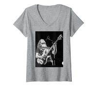 Damen Lemmy Kilmister Motörhead beim Lesen von Ace of Spades Overkill T-Shirt mit V-Ausschnitt