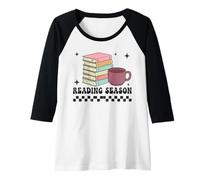 Damen Lesesaison Bücher Kaffee Cozy Bookworm Book Lover Raglan