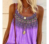 Damen lila Signature-Trägertop mit Rundhalsausschnitt und Spaghettiträger, lockere, legere Passform, Größe XL