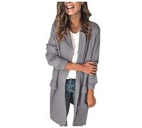 Damen Longblazer Elegant - Blazer Damen Lange Ärmel - Leicht Sweatblazer Sportlich Sweat Long Für Sommerblazer Elegant Leichter Lang Übergangsjacke Modern Anzug Jacke Sommer Tailliert Jersey Tweed