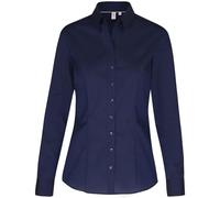 Damen Longbluse Oversized 1/1 Hemdblusenkragen 97% Baumwolle 3% Elastan
