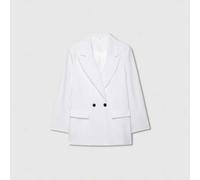 Damen Loose Fit Doppelreihiger Kragen Casual Blazer Jacke im Old Money Stil, einfarbig langärmlig, minimalistisch & modisch, geeignet für Frühling/Her