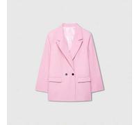 Damen Loose Fit Doppelreihiger Kragen Casual Blazer Jacke im Old Money Stil, einfarbig langärmlig, minimalistisch & modisch, geeignet für Frühling/Her