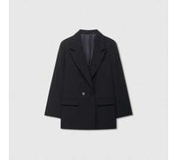 Damen Loose Fit Doppelreihiger Kragen Casual Blazer Jacke im Old Money Stil, einfarbig langärmlig, minimalistisch & modisch, geeignet für Frühling/Her