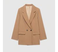 Damen Loose Fit Doppelreihiger Kragen Lässig Blazer im Old Money Stil, einfarbig langärmlig, minimalistisch, geeignet für Frühling/Herbst/Winter