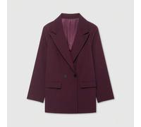 Damen Loose Fit Doppelreihiger Kragen Lässig Blazer Jacke im Old Money Stil, einfarbig langärmlig, minimalistisch & modisch, geeignet für Frühling/Her