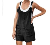 Damen Loose Jumpsuit Baggy Oversize Latzhose,Overall kurz Elegant Arbeitslatzhose Einteiler Einteiler Elegant Strampler Playsuit Strampler Unifarben Bodysuit Regualr Ärmellose Hosenanzug Loc