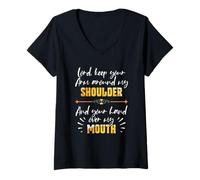 Damen Lord Keep Your Arm Around My Shoulder and Hand Over My Mouth T-Shirt mit V-Ausschnitt