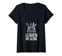 Damen Love At First Proof Sauerteig-Starter T-Shirt mit V-Ausschnitt