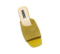 Damen Low Heel Sandalen Sale Frauen Fly Woven Sandaletten Chunky Heel Sandale Mode Aushöhlen Pantoletten Sandalette mit Absatz Sommer Bequem Elegant Sandals Atmungsaktiv Outdoor Wandersandalen